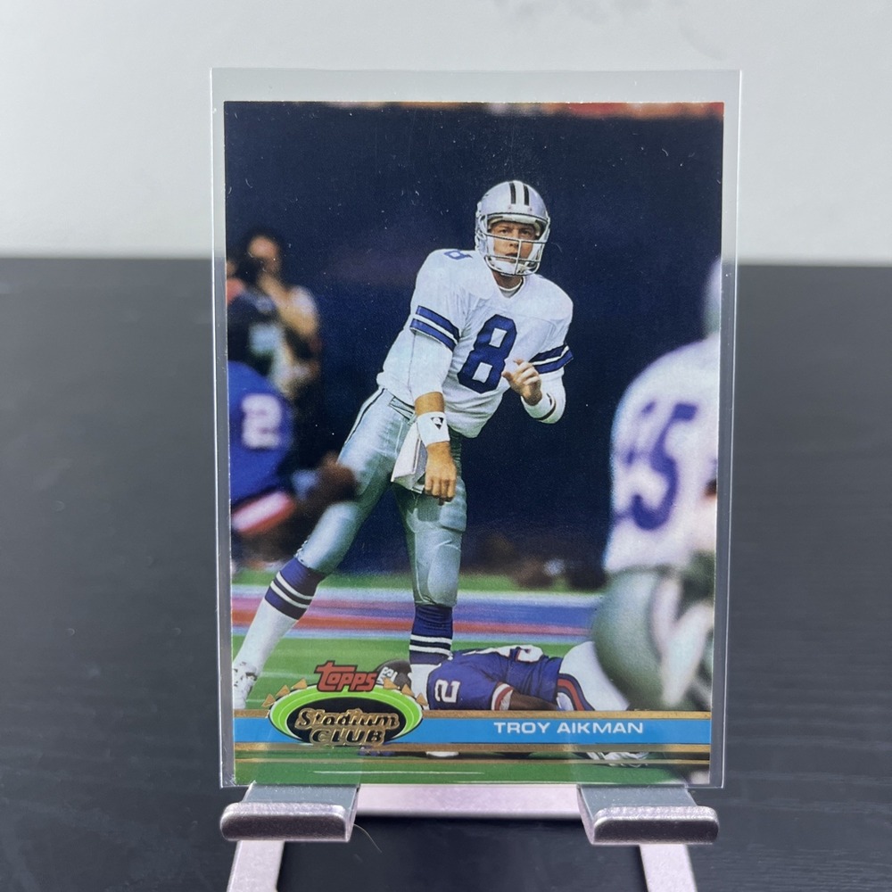 1991 Stadium Club Troy Aikman #228 Dallas Cowboys Topps NFL Football Card